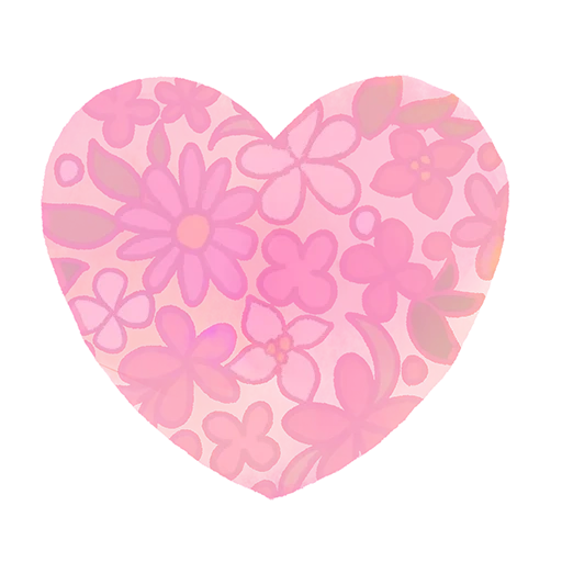 cardiac background, peach heart, heart pink, pink petals, watercolor flower