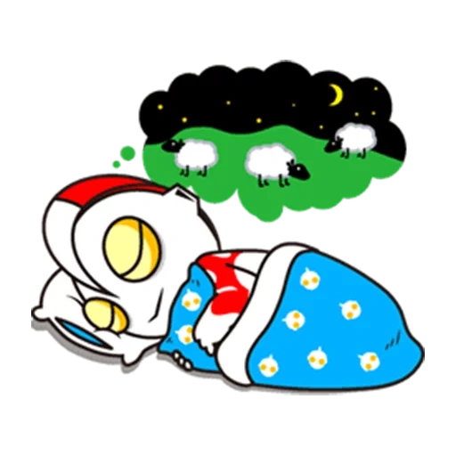 albi, beautiful, sweet dreams, ultraman sticker