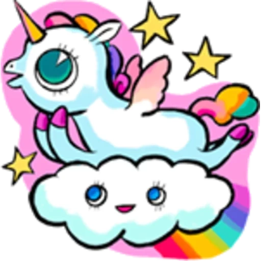 kawaii unicorn, the drawing of a unicorn, unicorn cute drawing, lovely unicorns, lovely unicorns