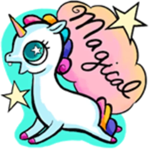 unicornio, omg unicornio, unicornios geniales, preciosos unicornios, unicornios sonrientes de pegatinas