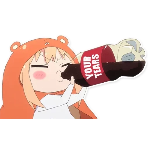 umaru, anime umaru chan, umaru chan bebe cola