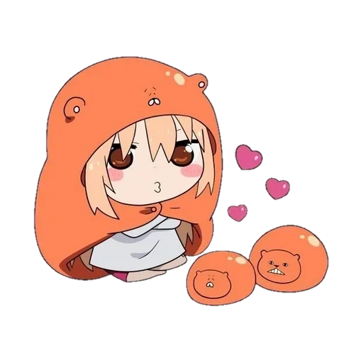 umaru, umaru chan, umaru chan chibi, umaru anime chibi, soeur à deux mèches umaru