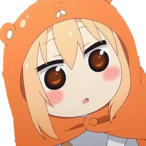 umaru, sœur umaru, umaru anime chibi, soeur à deux mèches umaru, anime à deux soeurs à race umaru