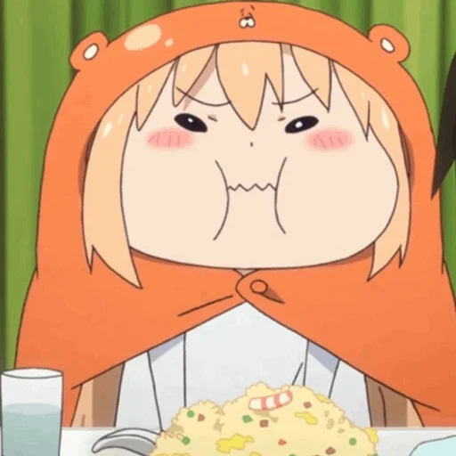 umaru, umaru chan, umaru chan kecil, dua suster umaru yang dihubungkan, anime two faced sister umaru