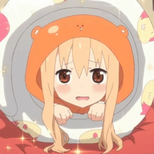 umaru, umaru chan, anime umaru chan, dua suster umaru yang dihubungkan, anime two faced sister umaru