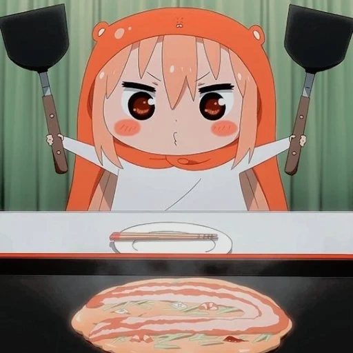 umaru chan, umaru ova, anime hermana de dos con cara