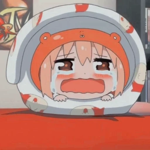 umaru chan, double sister umaru crying, umara references, umaru chan, umaru umaru