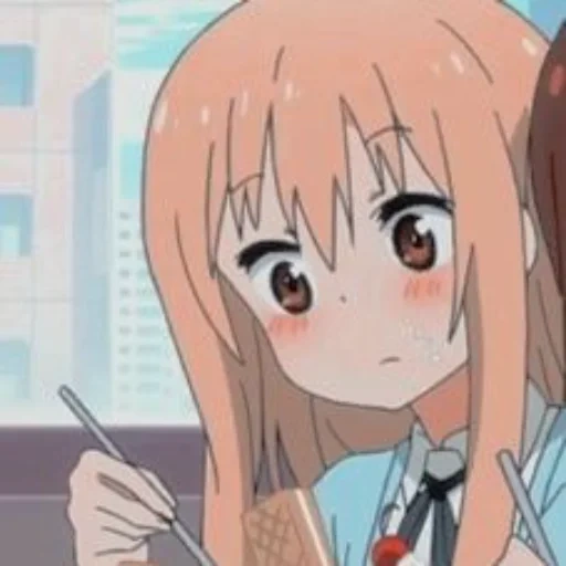 umaro tian, personnages d'anime, anime two-faced soeur umaru, umaru chan, anime two-faced soeur