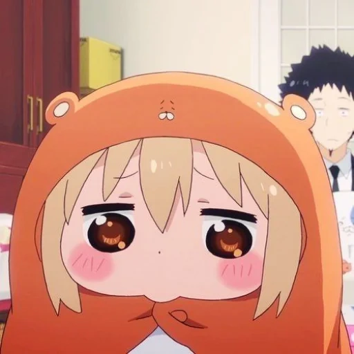 two-faced sister umaru sad, two-faced sister umaru, anime two-faced sister umaru, umaru anime chibi, anime two-faced sister umaru-chan