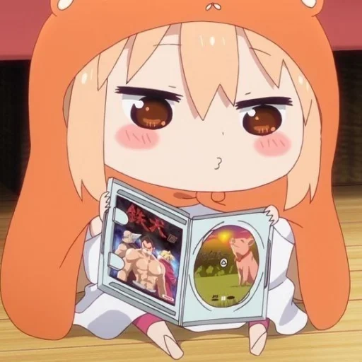 anime deux-soeur morte umaru, umaru chan, soeur à deux mèches umaru, umaru anime, umaru umaru umaru