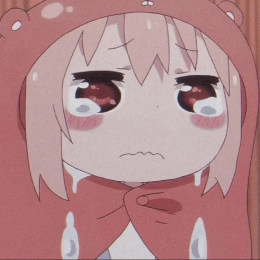 umaru, sister umaru, sister umaru is crying, two faced sister umaru, anime two faced sister umaru