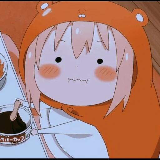 umaru, umaru chan, anime umaru chan, dua suster umaru yang dihubungkan, anime two faced sister umaru