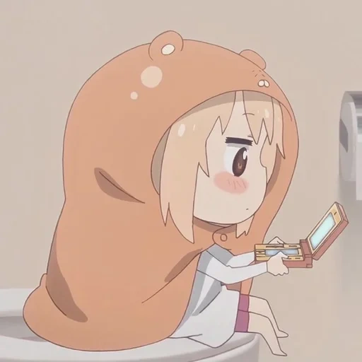 umaru, umaru chan, dua suster umaru yang dihubungkan, anime two faced sister umaru, anime sister wayang umaru-chan