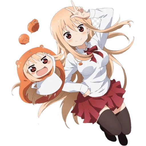 umaru, umaru chan, umaru chan, dua suster umaru yang dihubungkan, anime two faced sister umaru