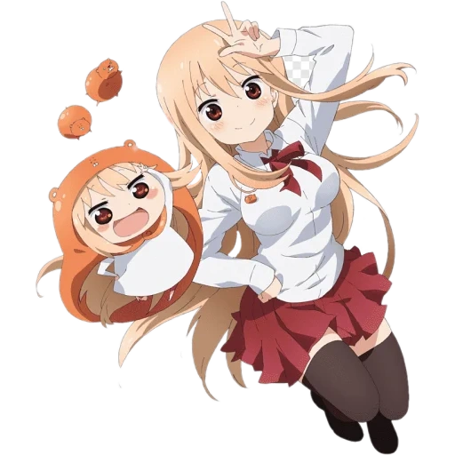 umaru, umaru chan, umaru chan, soeur à deux mèches umaru, anime à deux soeurs à race umaru