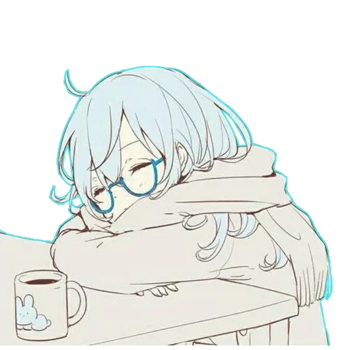 animation, figure, animation art, cartoon character, anime tea depression art