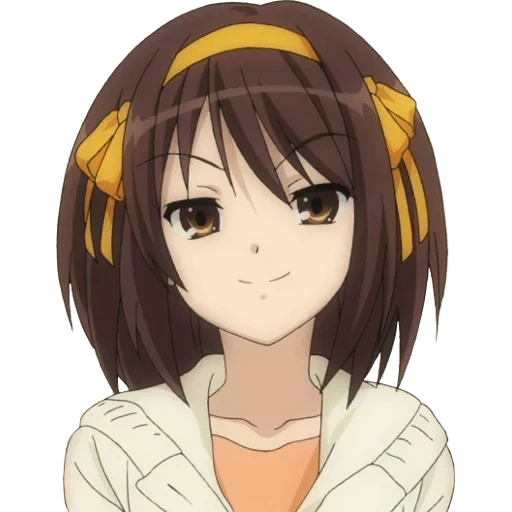 haruhi suzumiya, mélancolie haruhi, haruhi suzumia sourit, haruhi suzumiy sourit, mélancolie haruhi suzumiya