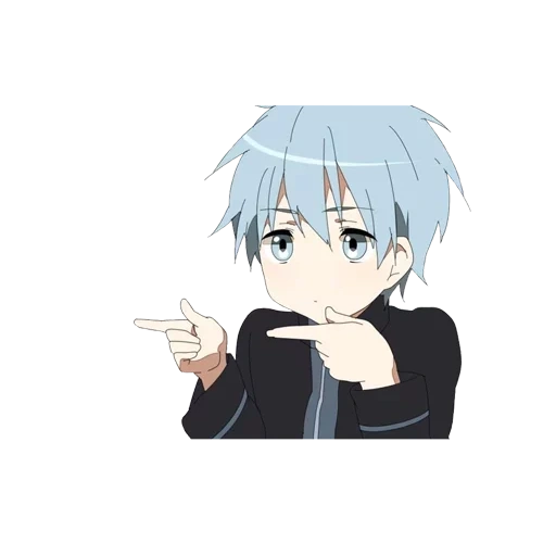 kuroko chibi, les gars de l'anime, personnages d'anime, kuroko tetsuya art, l'anime montre un doigt