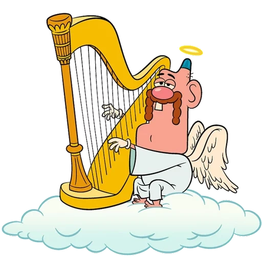 harpe, harp musa, dessin de harpe, l'ange joue la harpe, un instrument de musique harp