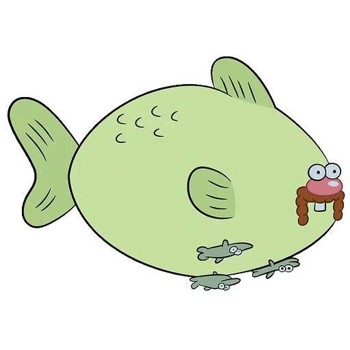 peixe, peixe verde, peixe de desenho animado, peixe morto de desenho animado