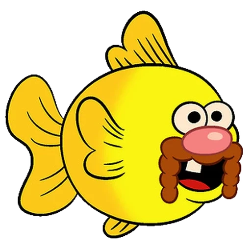 pez, pez con guri, pez flandes, pez de dibujos animados, pez de dibujos animados hambrientos
