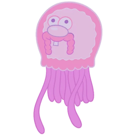 jellyfish, lovely jellyfish, pink jellyfish, funny jellyfish, cartoon pink jellyfish