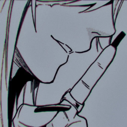 figure, people, anime picture, anime mouth cigarette, anime boyfriend cigarettes