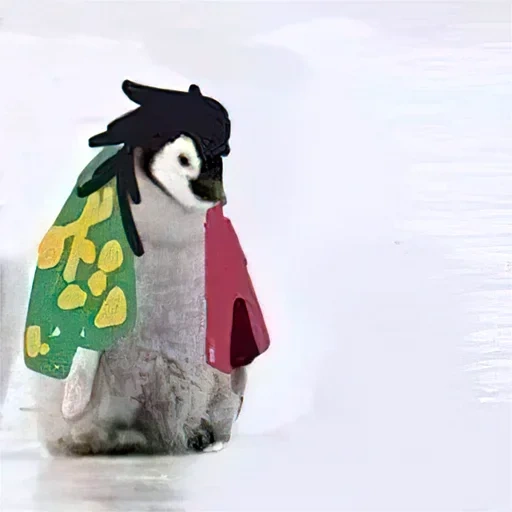the penguin, snow penguin, der winterpinguin, pinguine im winter, yonajona-pinguin