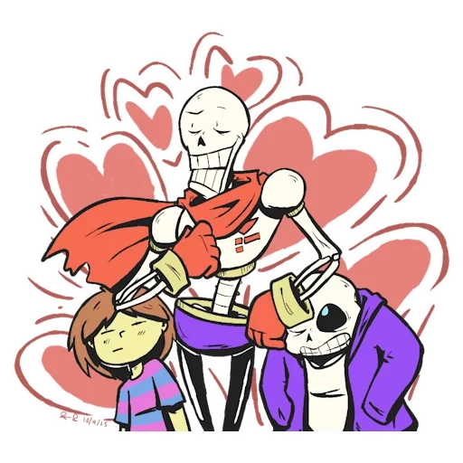 debajo del cuento, sans papiro, sans papyrus friske, papyrus frisk cómico, undertale frisk andine papyrus