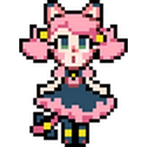 mad mew mew, mad mew mew тоби фокс, пиксельные рисунки геншин, безумная мяу мяу undertale, mad mew mew undertale спрайт