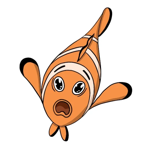 немо, немо рыба, немо красная рыбка, оранжевая рыбка мультика, рыбка немо прозрачном фоне