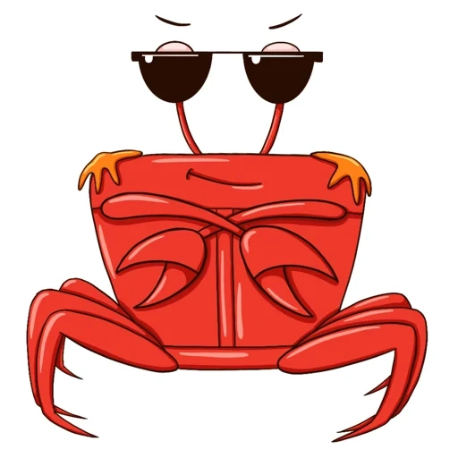 crab clip, pencil crab, cartoon crab