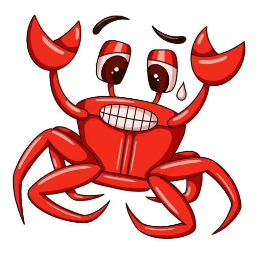 crabe, crabe, crabe d'enfants, crabe de dessins animés