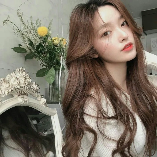 menina, cabelo coreano, a garota é muito linda, beleza coreana, menina coreana