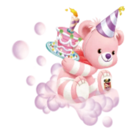 juguetes, elefante rosa, animación de juguete rosa, lindo elefante rosa, love bear care bears