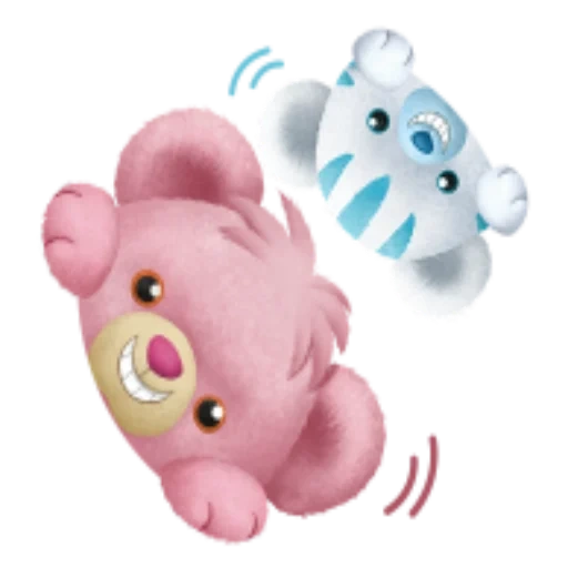 giocattolo, giocattolo, care bears, care bear countdown closed, gomma dentale koala rosa