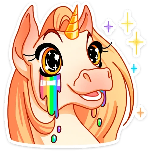 gracioso, chica, unicornios, los dibujos de unicornios son lindos