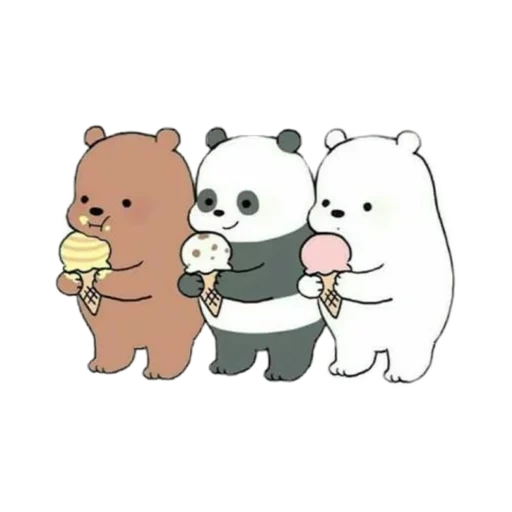 nyashny bears, ursos brancos kawaii, toda a verdade sobre os ursos, desenhos de esboços são fofos, desenhos esboço ursos fofos