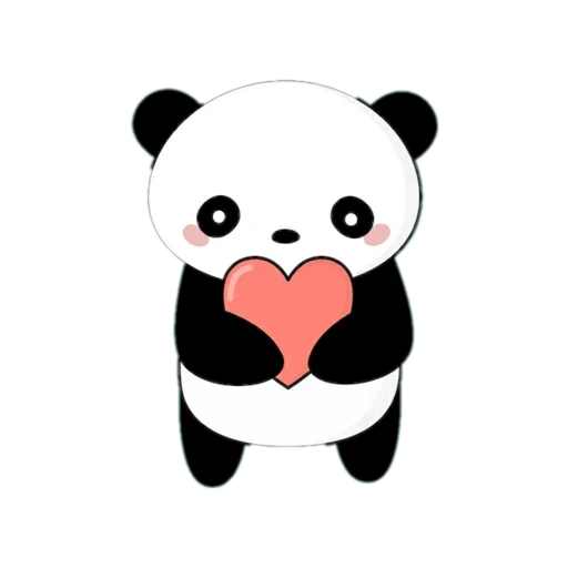 kawaii pandas, kawaii pandochki, os desenhos de panda são fofos, esboços de panda doces, esboços fofos de pandochki