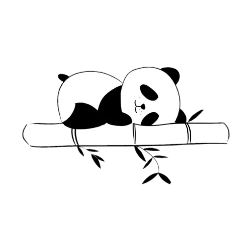 motivi in bianco e nero, panda modello carino, panda lightwear, panda dipinto carino, schizzo di pandochka