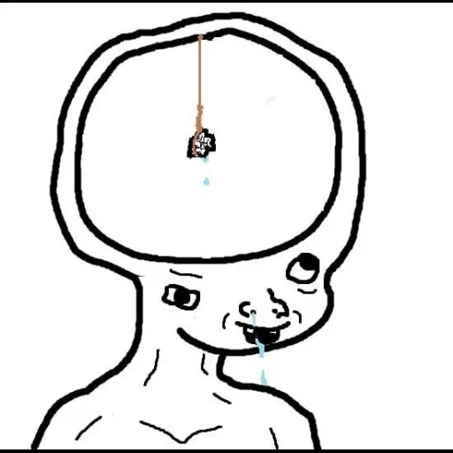 o cérebro é um meme, senhor freeman, mem do cérebro com um fio, pequeno meme cerebral, um meme com um fio de um fio