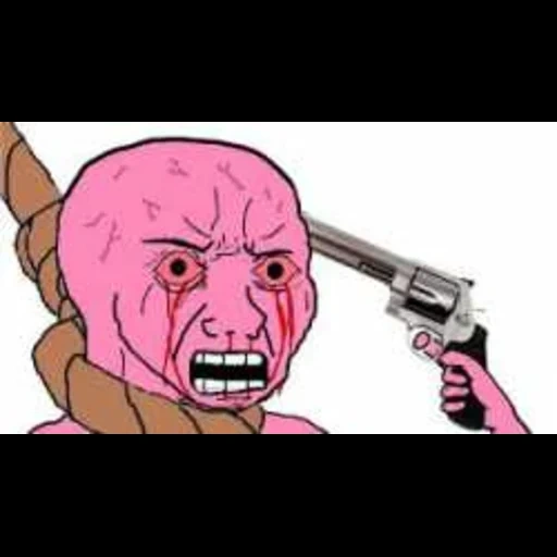 wojak, animación, pink wojak, angry wojak, trigger vojac