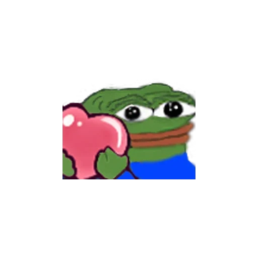 pepe peepo frog, the frog pepe is heart