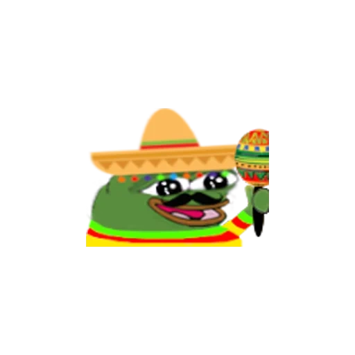 сомбреро эмодзи, мексиканская шляпа, мексиканский смайлик