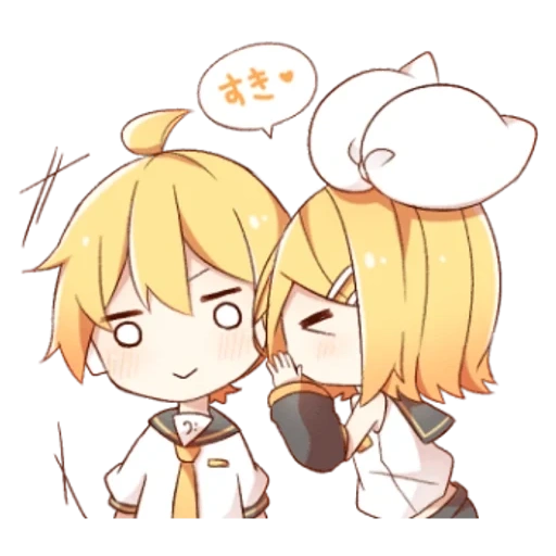 anime, lin ma chibi, kagamine rin/len, kagaminlin chibi