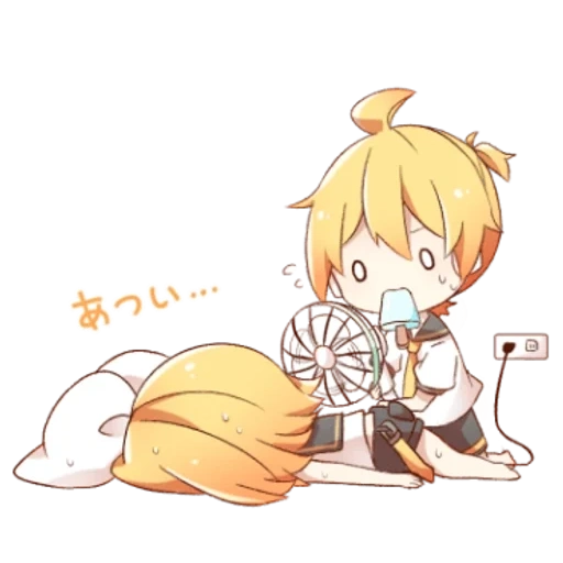 anime, anime lindo, kise reta chibi, personajes de anime, len kagamin chibi