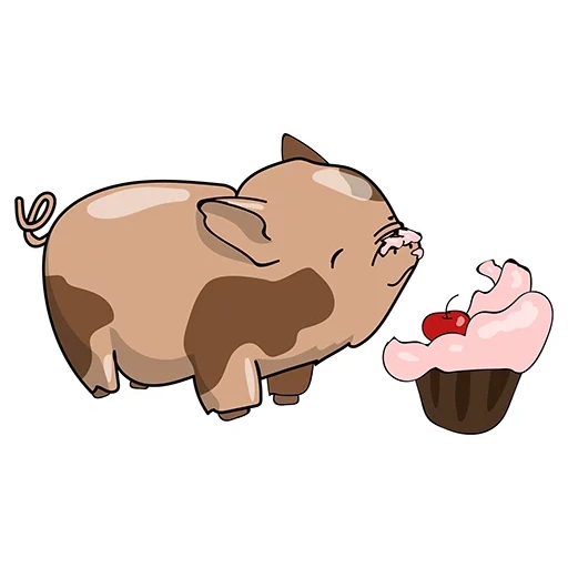 porcs, piggy piggy, cochon poétique au visage souriant, puddle de porc de dessin animé