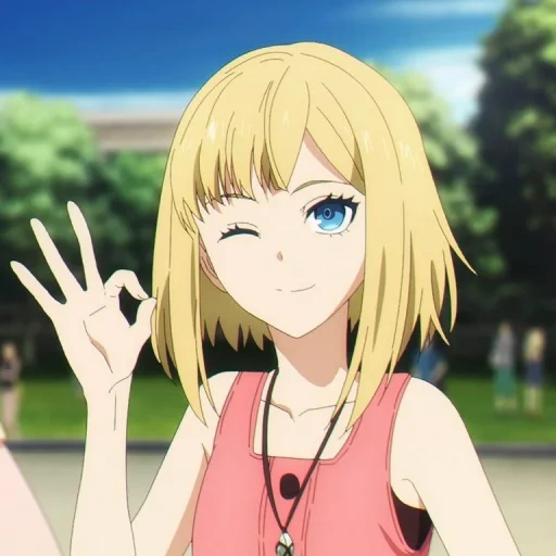 ragazza anime, ragazze anime, opus di tatto anime, personaggi anime, hinamatsuri anzu