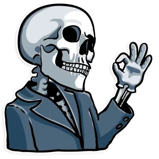 skeleton, skull, a steep skeleton, skull sticker, skull sticker