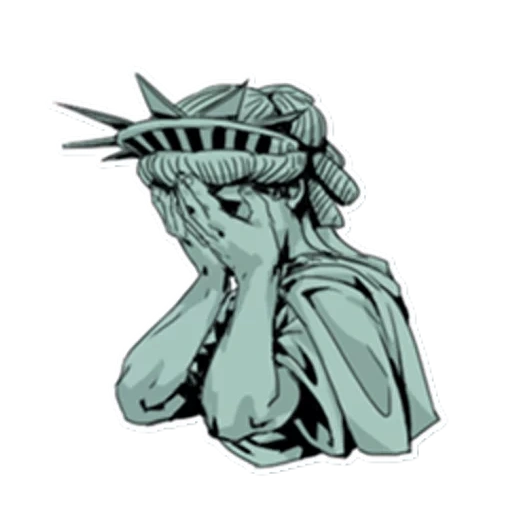 человек, карикатура, lady liberty, heartlessness, плачущая статуя свободы